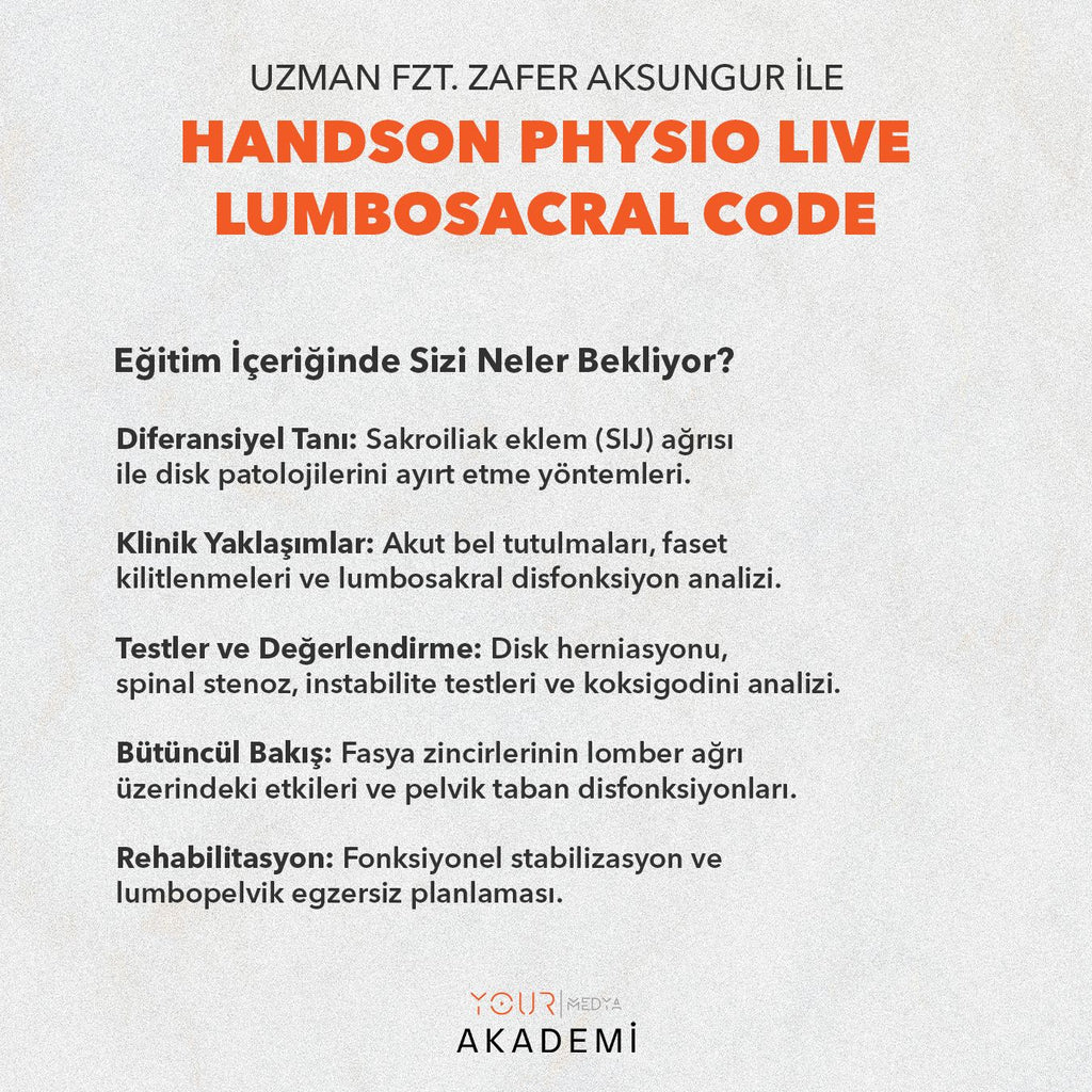 HandsOn Physio LIVE  – Lumbosacral Code-Zafer AKSUNGUR