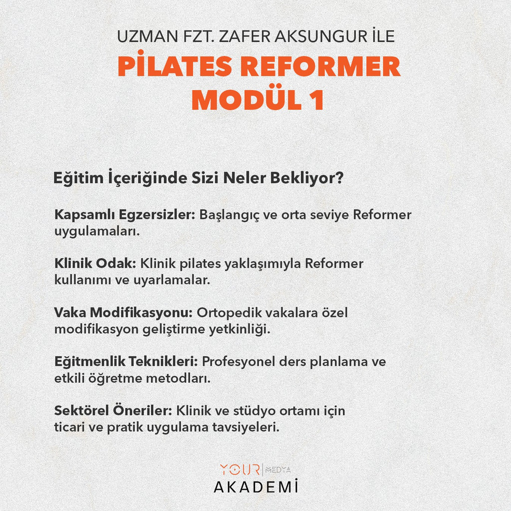 Zafer AKSUNGUR Pilates Reformer Modül 1
