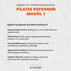 Zafer AKSUNGUR Pilates Reformer Modül 1