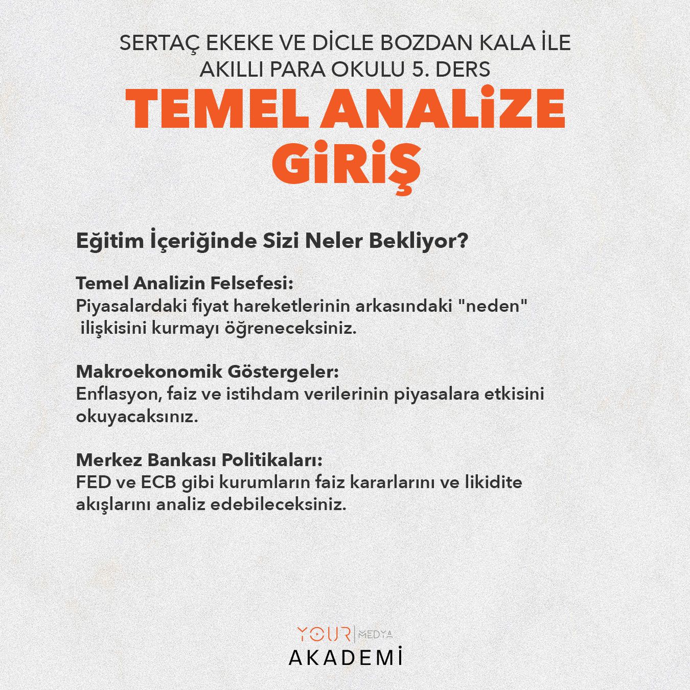 AKILLI PARA OKULU 5. DERS: TEMEL ANALİZE GİRİŞ