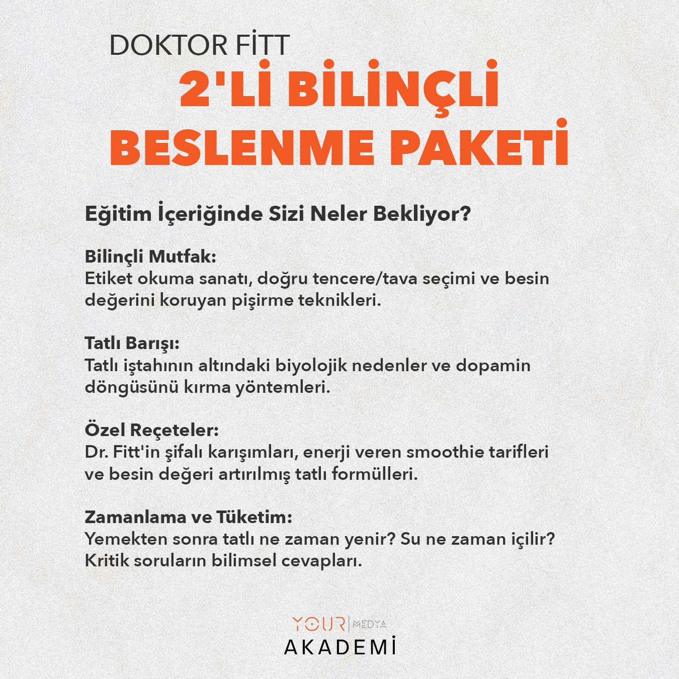 2'li Bilinçli Beslenme Paketi - Doktor Fitt
