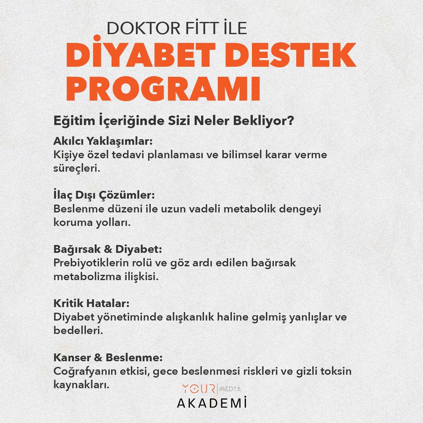 DİYABET DESTEK PROGRAMI - (DOKTOR FİTT) - HAZIR KAYIT
