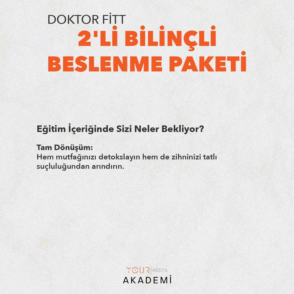2'li Bilinçli Beslenme Paketi - Doktor Fitt
