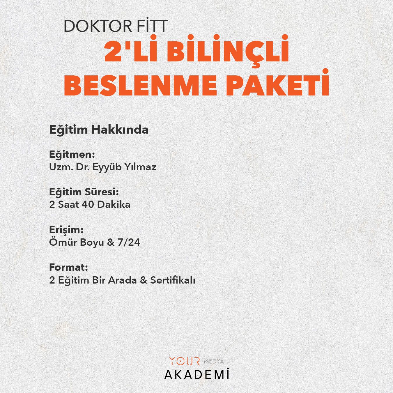 2'li Bilinçli Beslenme Paketi - Doktor Fitt