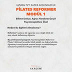 Zafer AKSUNGUR Pilates Reformer Modül 1