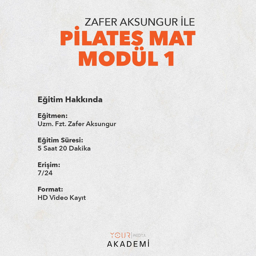 Zafer AKSUNGUR Pilates Mat Modül 1