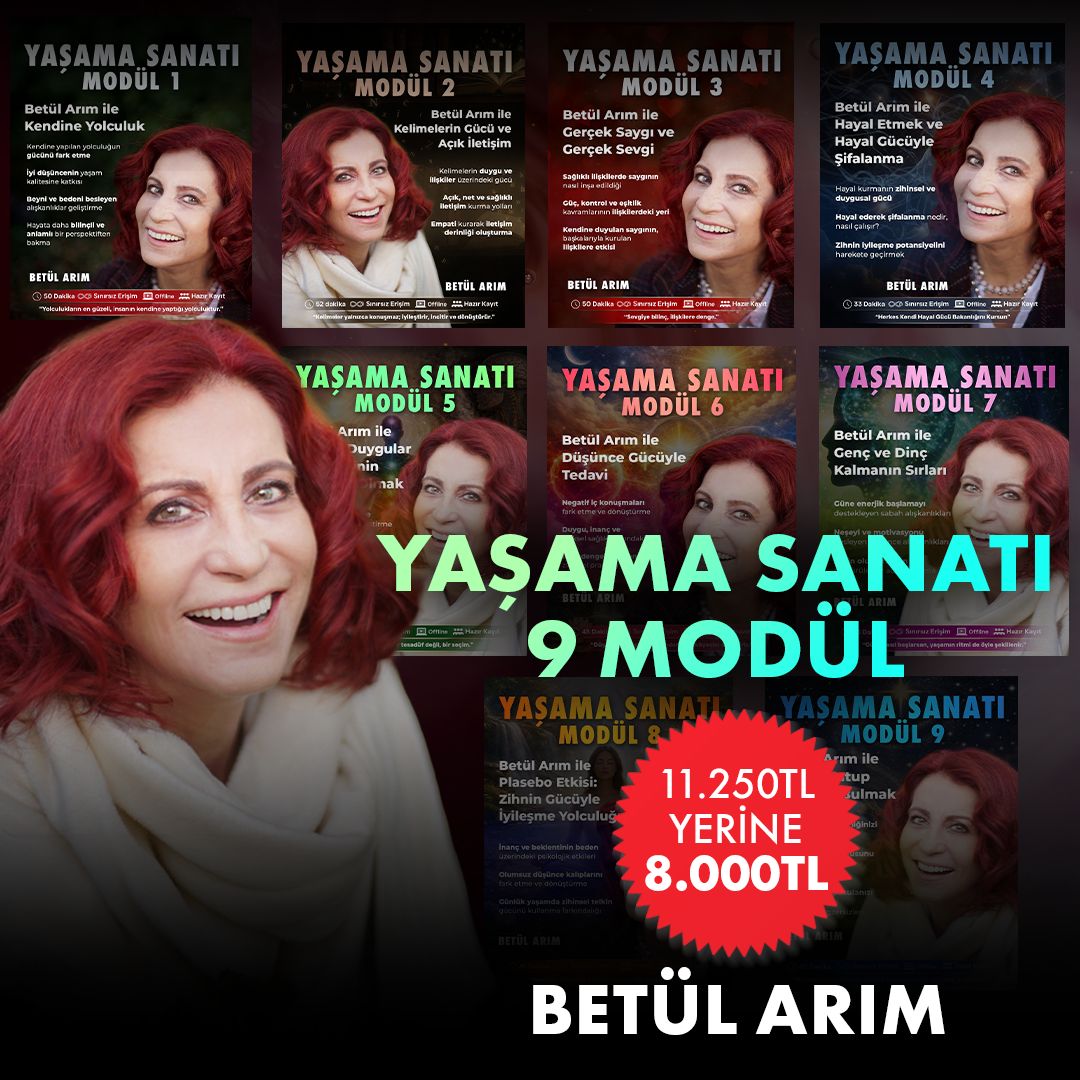 YAŞAMA SANATI - BETÜL ARIM - 9 MODÜL (TAM PAKET)