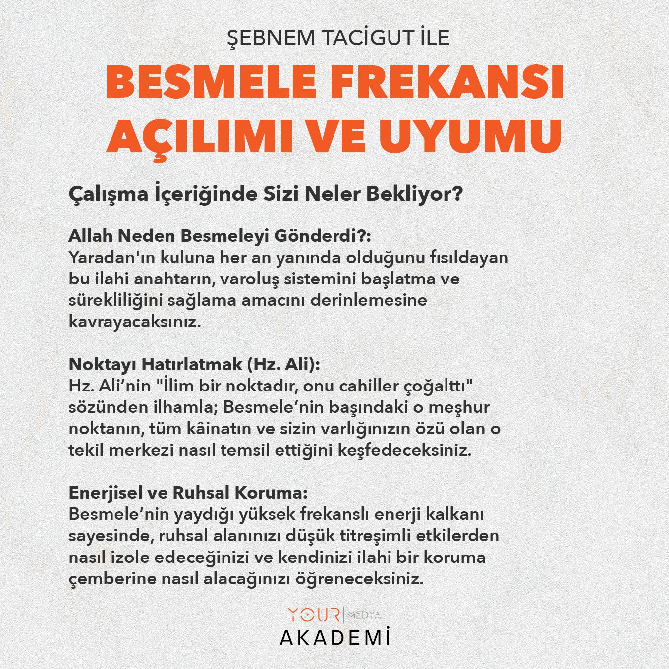 BESMELE FREKANSI AÇILIMI VE UYUMU - ŞEBNEM TACİGUT - HAZIR KAYIT