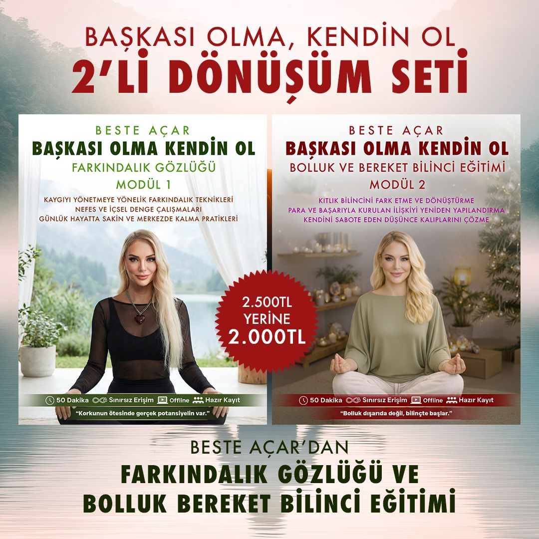 BAŞKASI OLMA KENDİN OL 2'Lİ DÖNÜŞÜM SETİ - BESTE AÇAR - HAZIR KAYIT