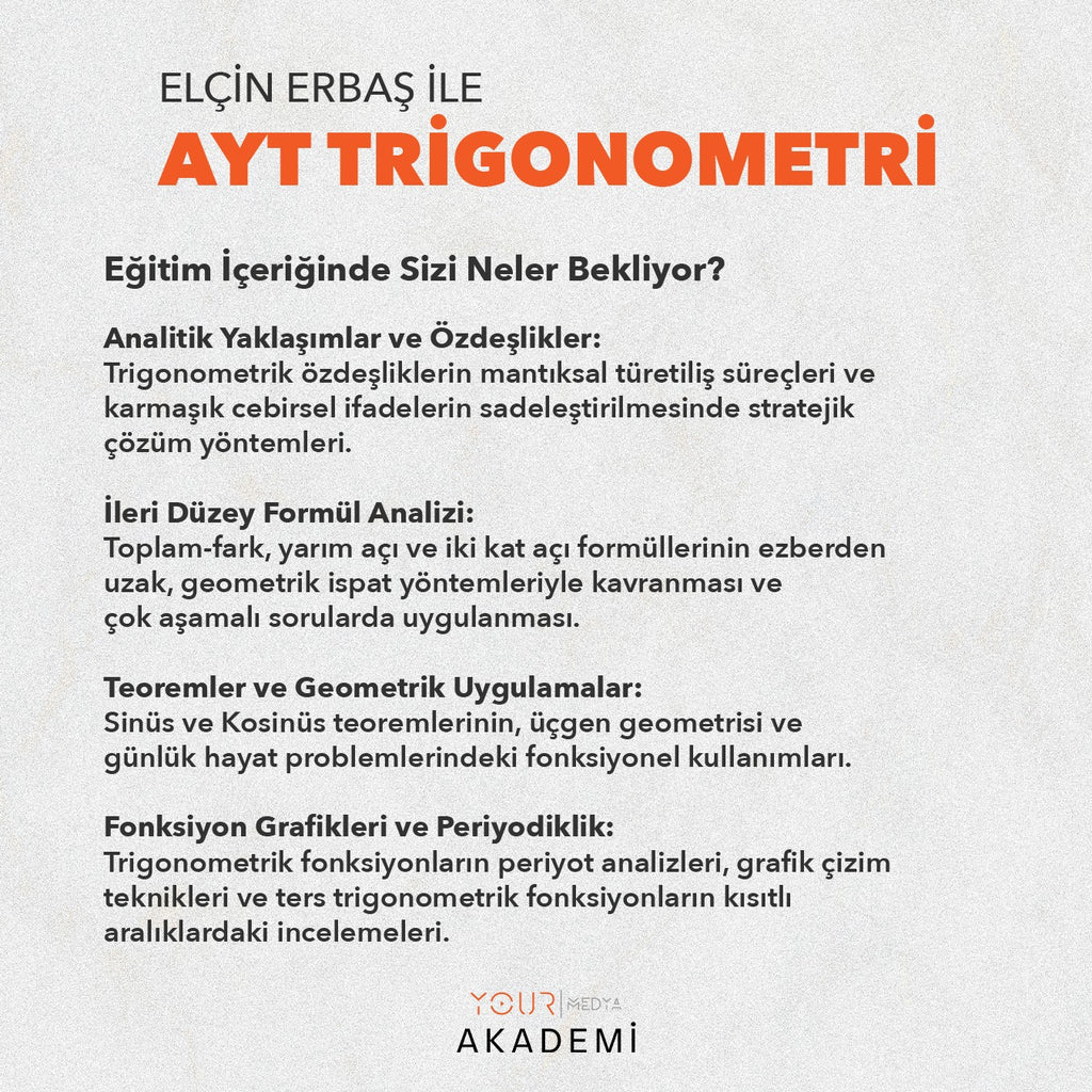 ELÇİN ERBAŞ İLE AYT MATEMATİK: TRİGONOMETRİ EĞİTİMİ