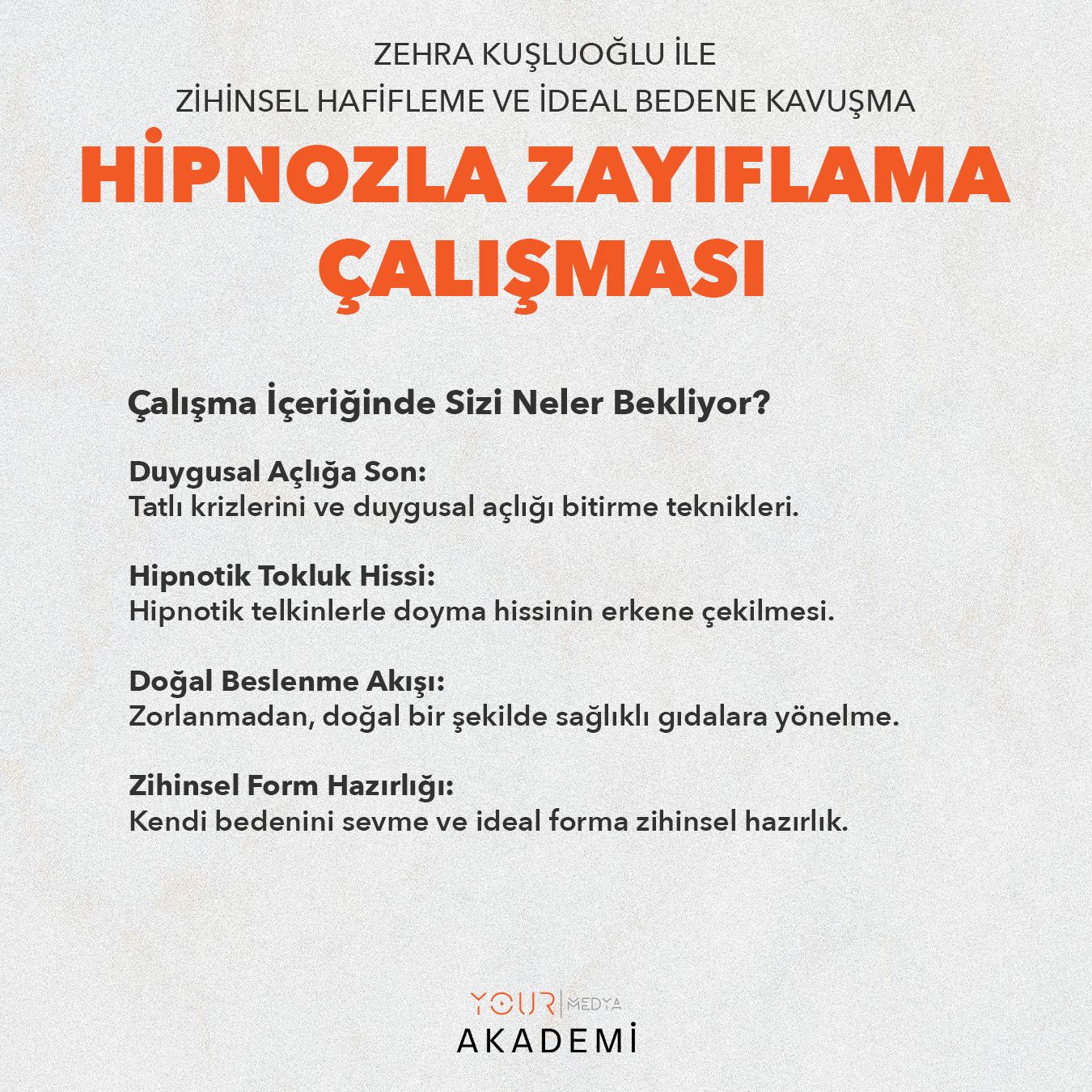 HİPNOZLA ZAYIFLAMA ÇALIŞMASI - ZEHRA KUŞLUOĞLU - HAZIR KAYIT