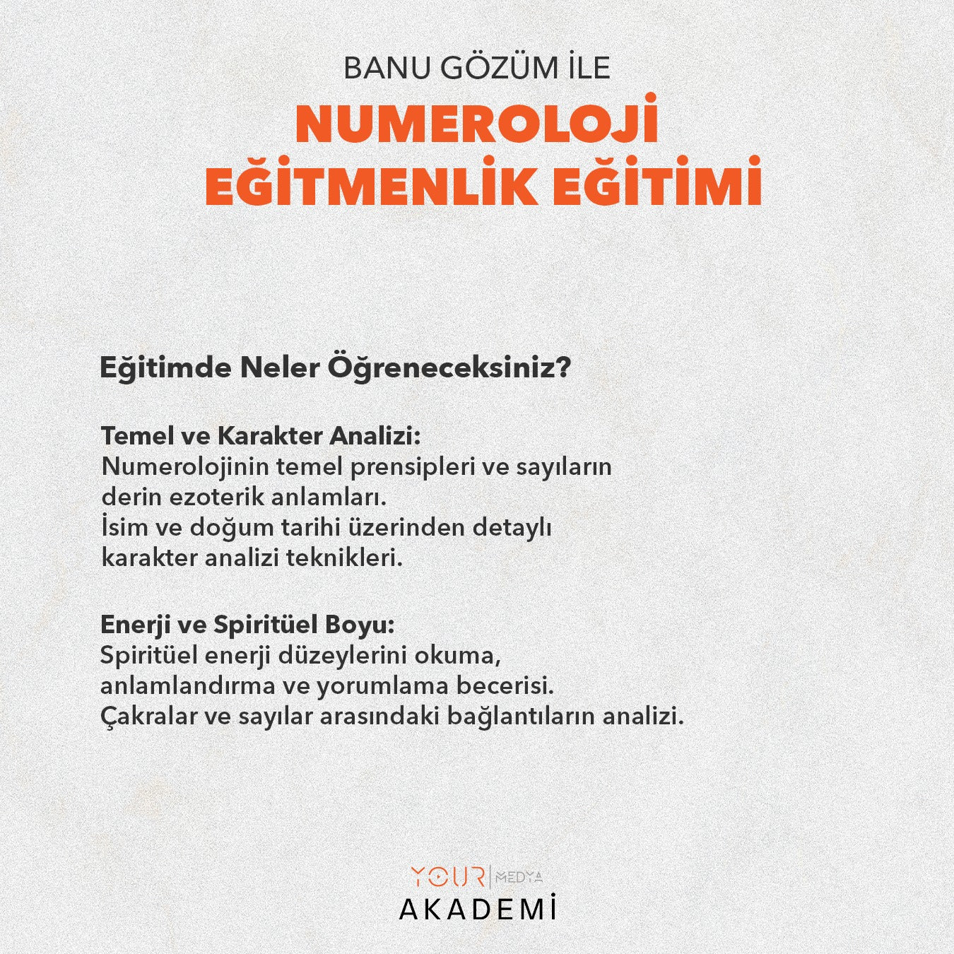 Numeroloji Eğitmenlik Eğitimi - Hazır Kayıt - Banu Gözüm