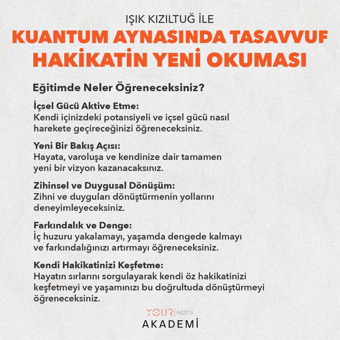 KUANTUM VE TASAVVUF IŞIĞINDA MUTLAK HAKİKAT - CANLI YAYIN - IŞIK KIZILTUĞ