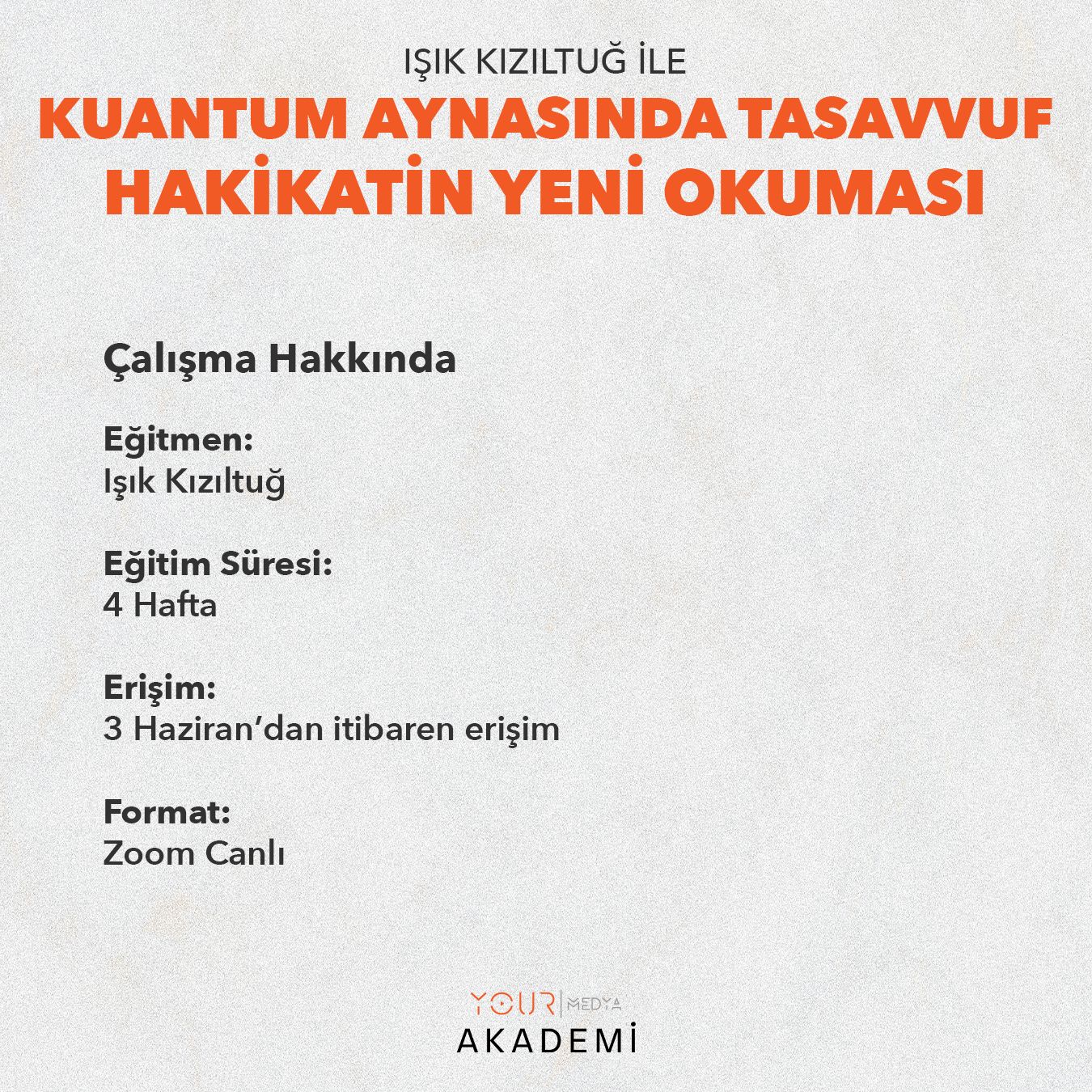 KUANTUM VE TASAVVUF IŞIĞINDA MUTLAK HAKİKAT - CANLI YAYIN - IŞIK KIZILTUĞ