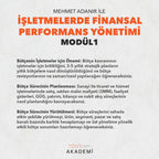 İŞLETMELERDE FİNANSAL PERFORMANS YÖNETİMİ MODÜL 1: BÜTÇE VE FİNANSAL KONTROL - MEHMET ADANIR