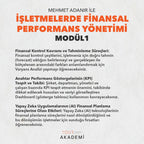 İŞLETMELERDE FİNANSAL PERFORMANS YÖNETİMİ MODÜL 1: BÜTÇE VE FİNANSAL KONTROL - MEHMET ADANIR