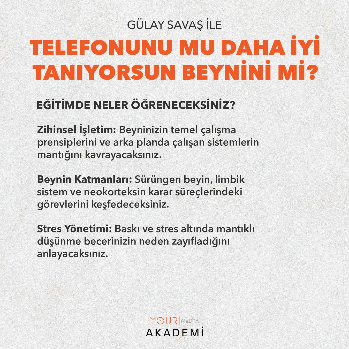 TELEFONUNU MU DAHA İYİ TANIYORSUN BEYNİNİ Mİ? - GÜLAY SAVAŞ
