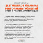 İŞLETMELERDE FİNANSAL PERFORMANS YÖNETİMİ MODÜL 2: FİNANSAL ANALİZ SÜREÇLERİ - MEHMET ADANIR