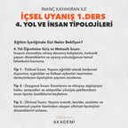 İÇSEL UYANIŞ 1. DERS: 4. YOL VE İNSAN TİPOLOJİLERİ - İNANÇ KAYAKIRAN