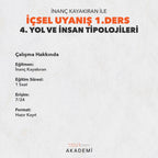 İÇSEL UYANIŞ 1. DERS: 4. YOL VE İNSAN TİPOLOJİLERİ - İNANÇ KAYAKIRAN