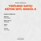 YENİLMEZ SATICI EĞİTİM SETİ: MODÜL 8 - TANER ÖZDEŞ
