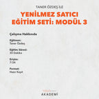YENİLMEZ SATICI EĞİTİM SETİ: MODÜL 3 - TANER ÖZDEŞ