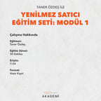 YENİLMEZ SATICI EĞİTİM SETİ: MODÜL 1 - TANER ÖZDEŞ