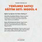 YENİLMEZ SATICI EĞİTİM SETİ: MODÜL 4 - TANER ÖZDEŞ
