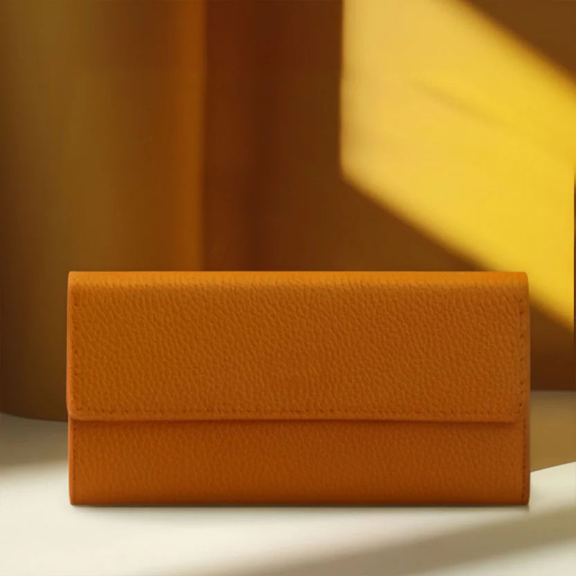 El Yapımı Turuncu Deri Cüzdan ÖN SATIŞTA – Turuncu Renk – Şık Tasarım