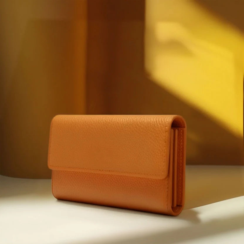 El Yapımı Turuncu Deri Cüzdan ÖN SATIŞTA – Turuncu Renk – Şık Tasarım