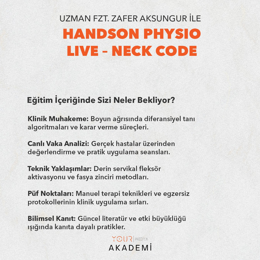 HandsOn Physio LIVE – Neck Code-Zafer AKSUNGUR