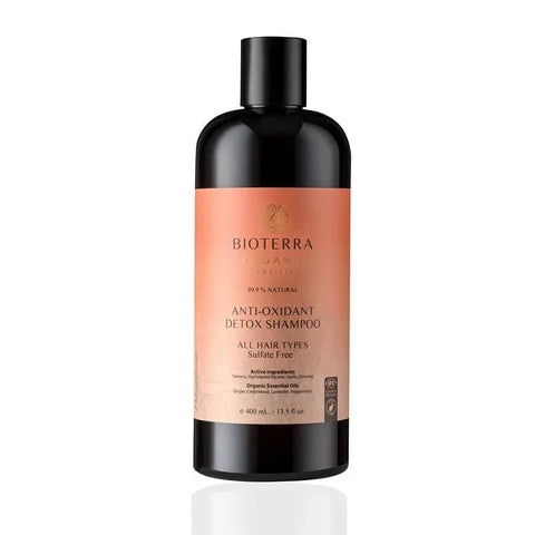 Bioterra Organik Anti-Oksidan Detox Şampuan 400 ml | Sülfatsız & Tüm Saç Tiplerine Uygun