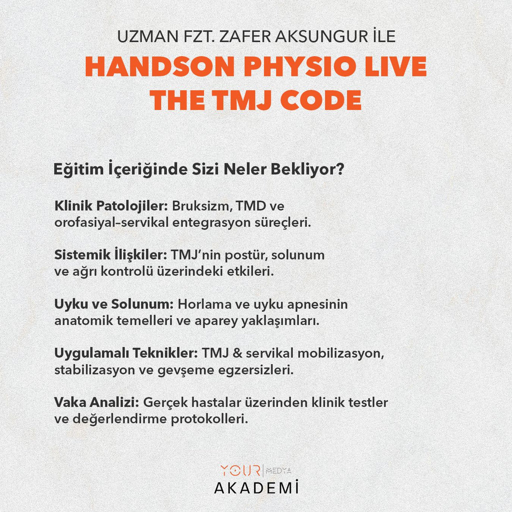 HandsOn Physio LIVE – The TMJ Code | Zafer Aksungur – YourMedya Akademi