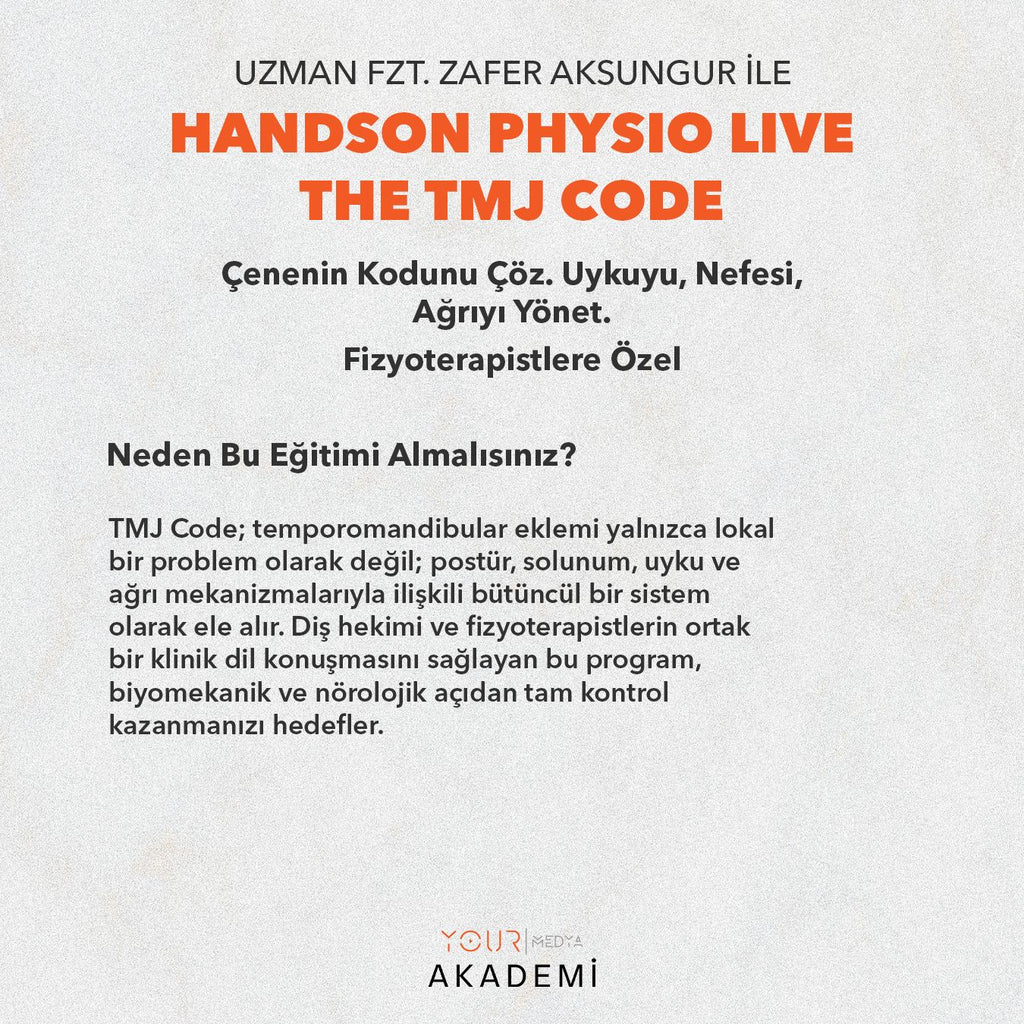 HandsOn Physio LIVE – The TMJ Code-Zafer AKSUNGUR